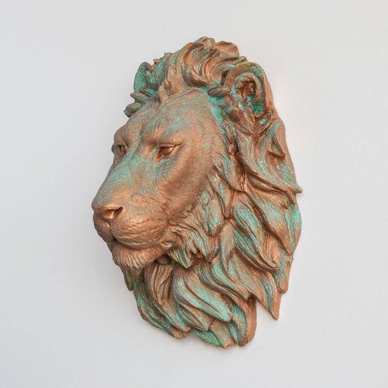 Faux Taxidermy Lion Head Wall Décor