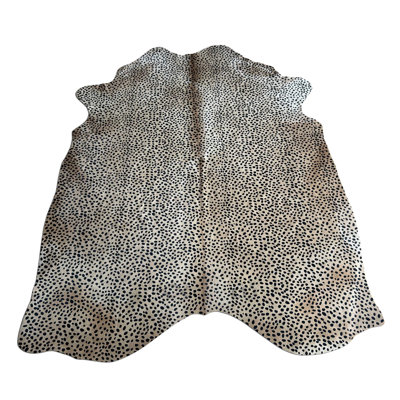 Handmade Cheetah Print Cowhide Rug