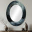 Modern Storm Waves In Ocean II - Miroir mural ovale moderne jaune-1261213021