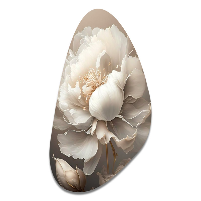 Pivoine fleur VI - art mural en forme de pivoines uniques, H 31 po x l 17 po