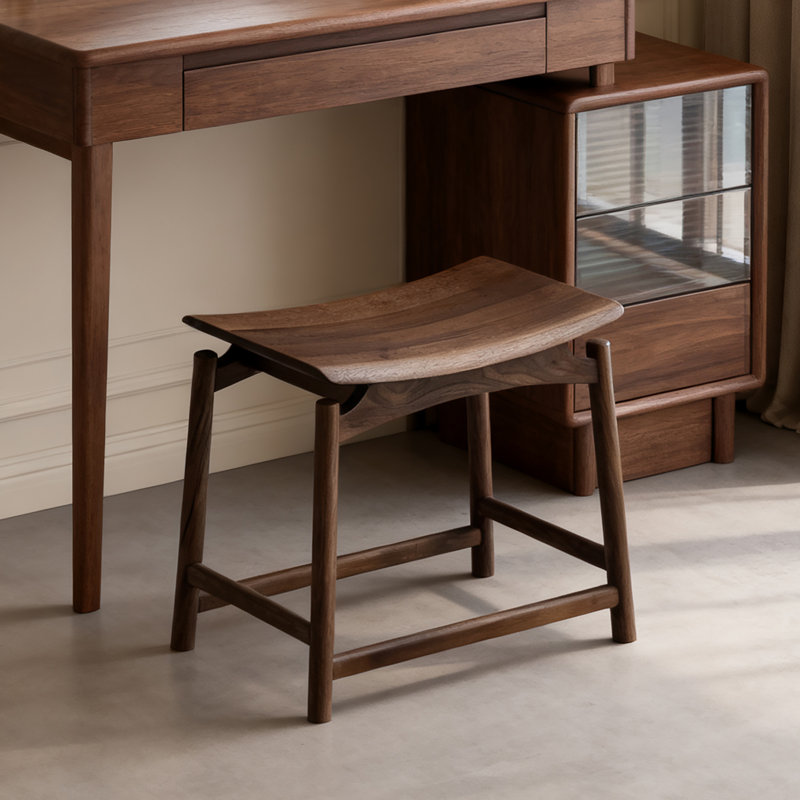 Solid Wood Stool, Home Use, Simple Design, Small Stool, Low Stool, Living Room Wooden Stool, Yuanbao Stool, Modern Wooden Stool, Entryway Shoe-changing Stool