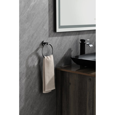 6 Piece Bathroom Towel Rack Wall Mount - Gunmetal Black. Aluminum Construction For Longevity. Resists Daily Scratches. Easy Install Guide. For Various Areas. 21.99In Deep, 2.54In Wide, 2.01In High,