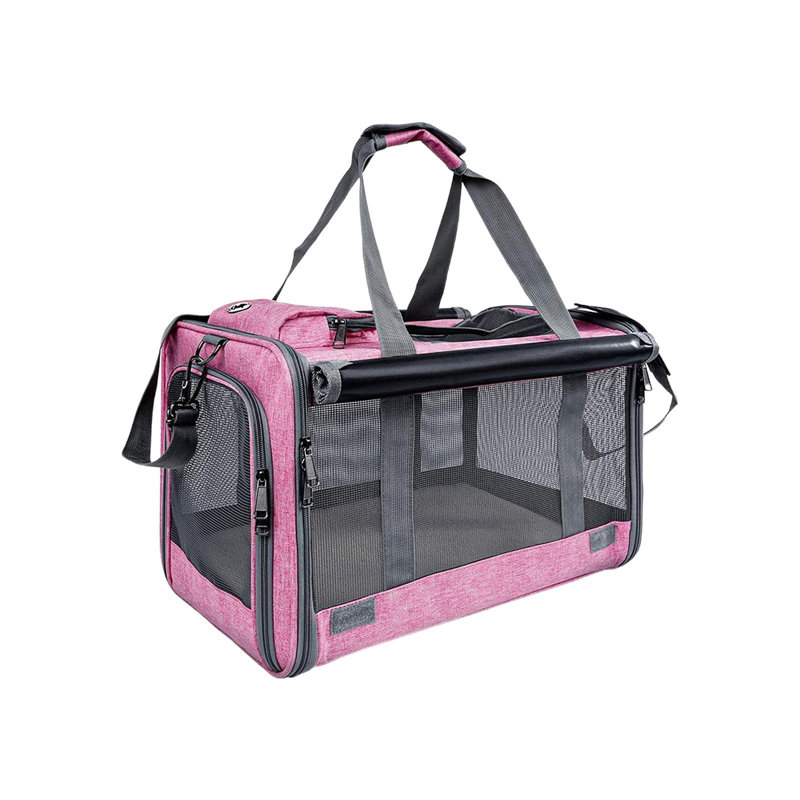 Sac de transport pour chat à main, 17,72 po x 11,42 po x 9,84 po, rose, Rose