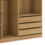 Armoire spacieuse sans porte avec tringle à vêtements, tablettes de rangement et 3 tiroirs pour l'organisation de la chambre à coucher-1439375830