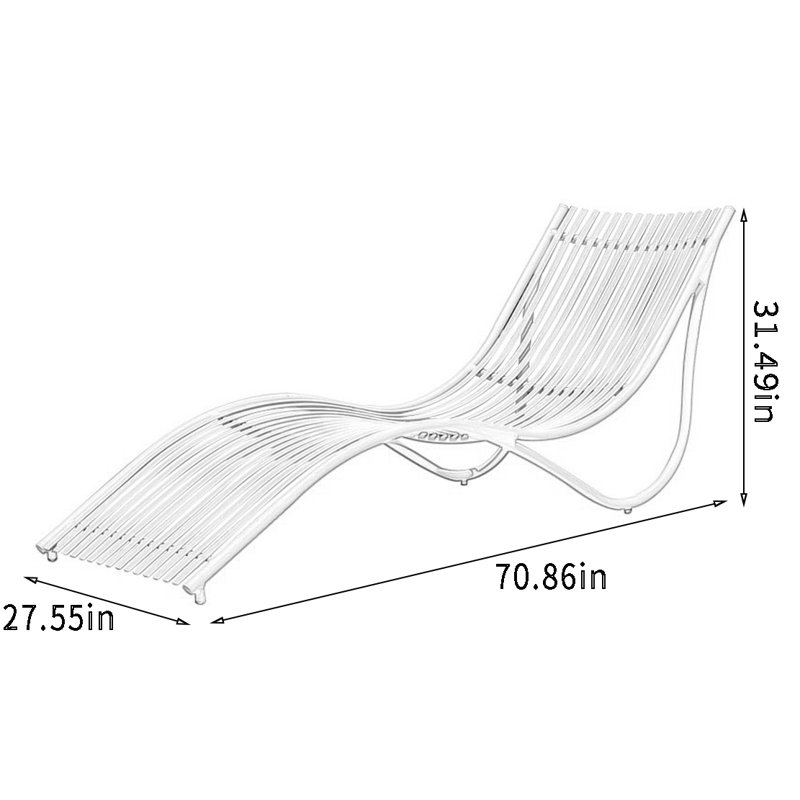 Fauteuil inclinable d'extérieur en alliage d'aluminium