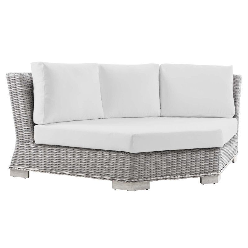 Chaise de coin d'extérieur Conway, Blanc