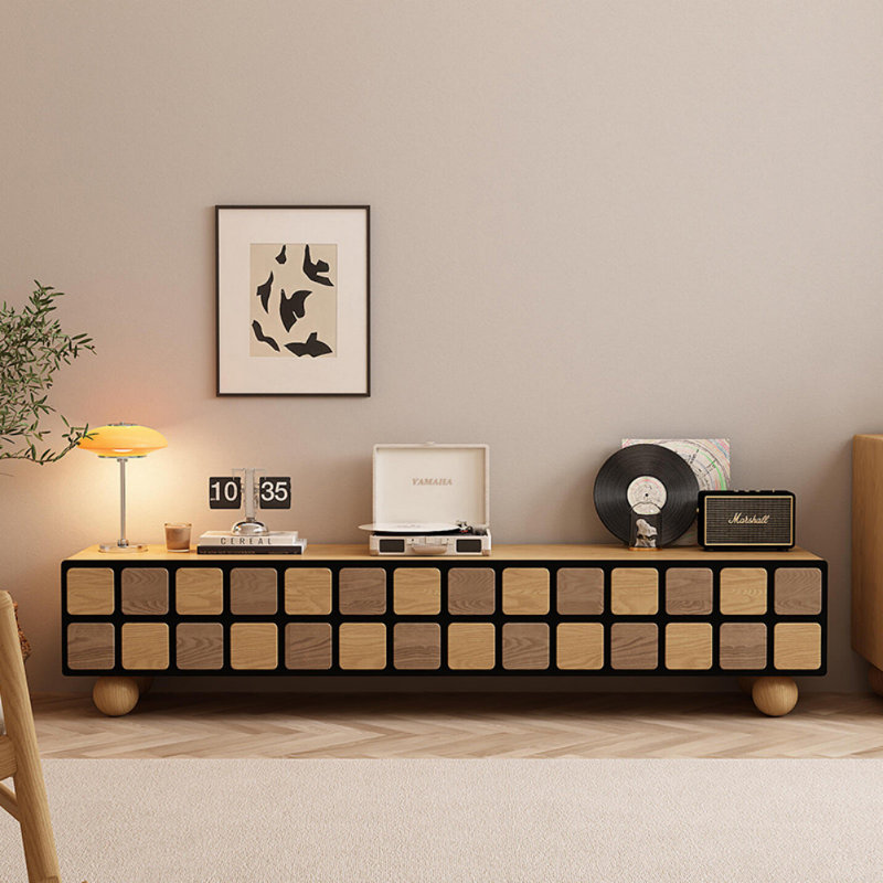 Meuble télé moderne et simple en bois massif