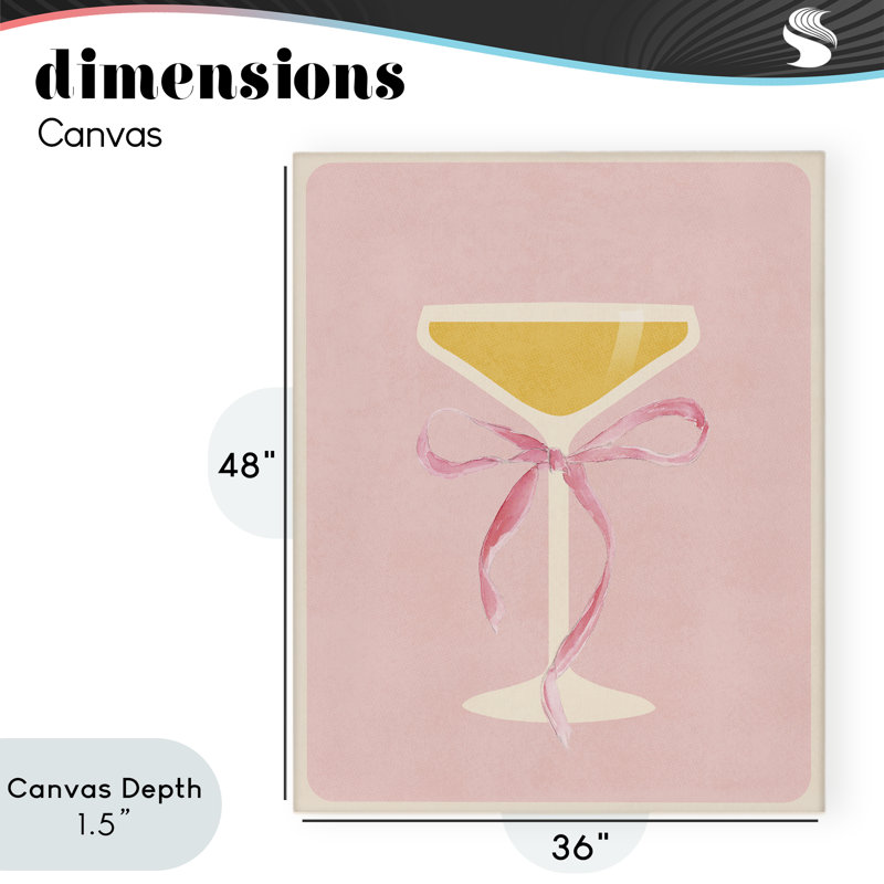 Toile en verre Champagne Champagne, design par Lucille Price, H 48 po x l 36 po