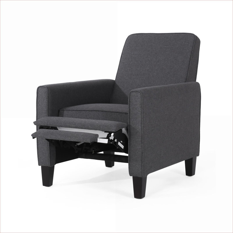 Fauteuil inclinable FlowLuxe, fauteuil en tissu contemporain et compact conçu pour les petits espaces de vie