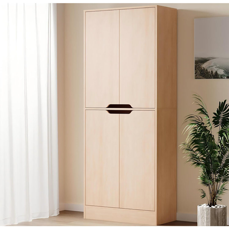 Garde-manger autoportant de 71 po de hauteur, armoire à 4 portes avec tablettes réglables, huche de cuisine pour la cuisine et la salle à manger, chêne