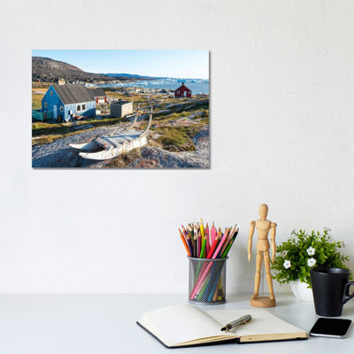 Inuit Village Oqaatsut (once Called Rodebay) Located In Disko Bay. Greenland by Martin Zwick - Wrapped Canvas Gallery-Wrapped Canvas Giclée