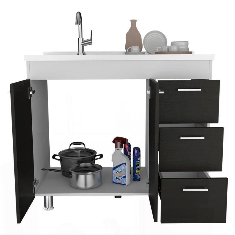 Utility Sink Kisco, Kitchen, White/Black