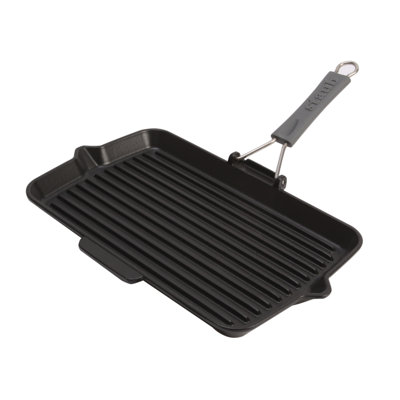 STAUB Grills & Frying Pans Grill Pan, rectangular | Enamel | Black