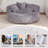 55" W Giant Adult Round Faux Fur Compression Foam Filled Bean Bag Sofa With 3 Back Pillows, No Assembly-1921927553