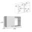 Armoire de rangement murale empilable H 24 po, deux tablettes internes, deux tablettes de rangement externes, une porte, blanc