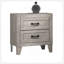 Table de chevet 1Pc Contemporary White Wash avec barre noire, finition en mélamine durable pour les chambres modernes