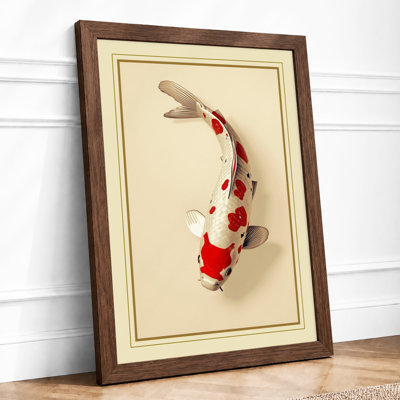 Ascending Koi Japandi - Framed Print