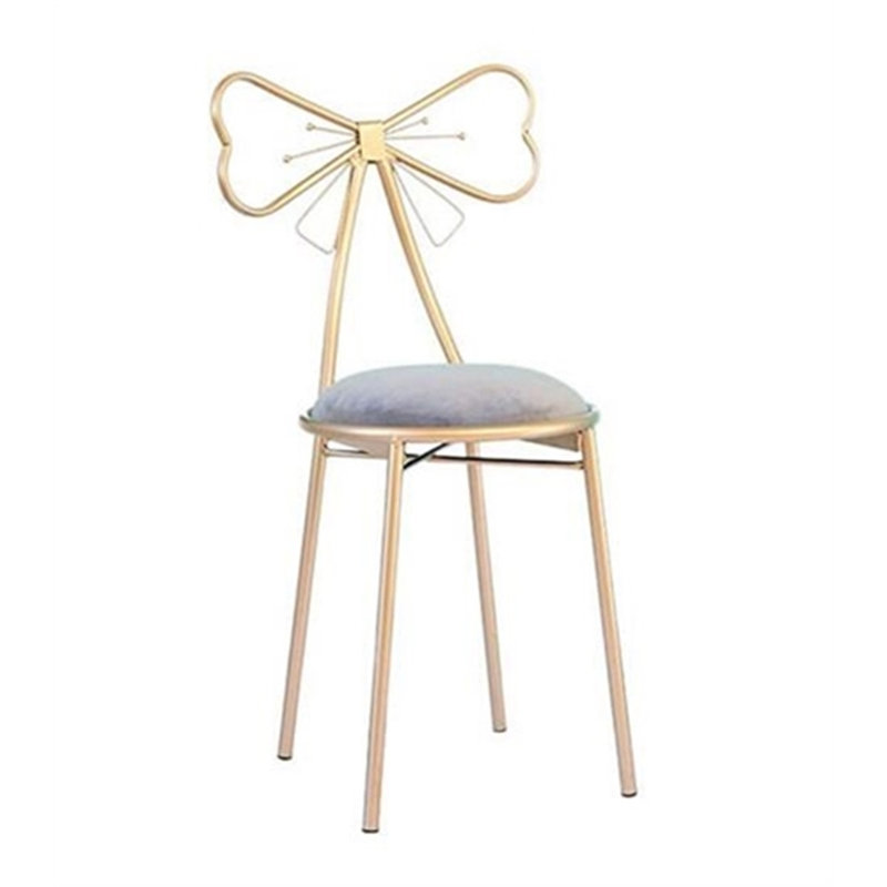 Tabouret de coiffeuse Bunceton, Gris
