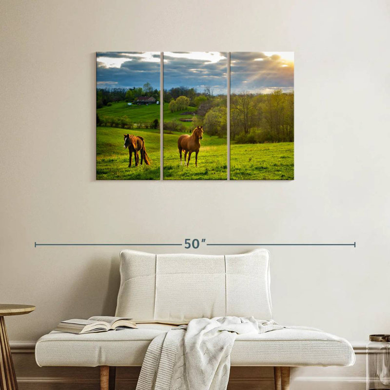 Horse Farm, 24" H x 38" W