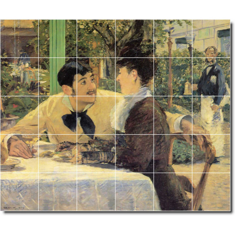 Carreau de céramique décorative 25,5 po x 21,25 po 4,25 po x 4,25 po, Homme femme 05632