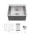 Dobrita 22'' L Single Bowl Stainless Steel Kitchen Sink