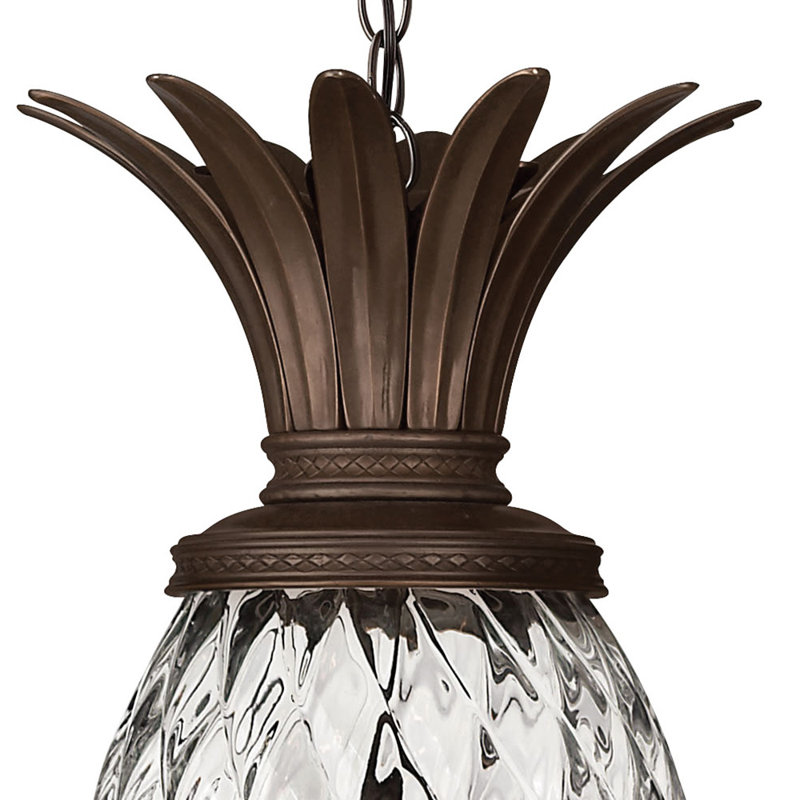 Plantation 4 -Light 28.5" H Outdoor Pendant, Bronze