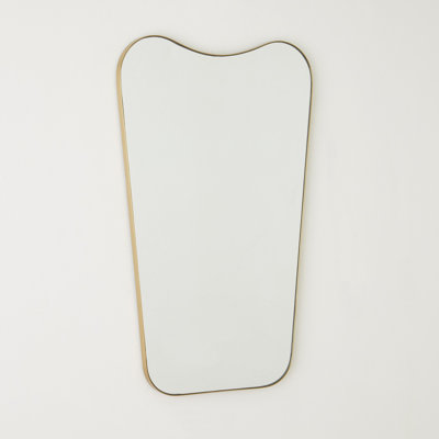 Cadre organique en laiton brossé miroir