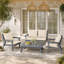 Canapé d'extérieur Hdpe, ensemble de 2 chaises avec coussins-793687364