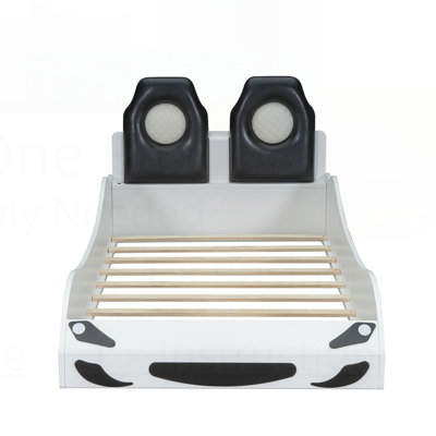 Stylish Race Car Bed with LED Lighting and Comfortable Backrests, Built for Durability and Aesthetic Appeal