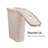  40L Slim Laundry Hamper, Clothes Basket, Lid, Wicker Design, Plastic, Set of 3-112008510-112008514