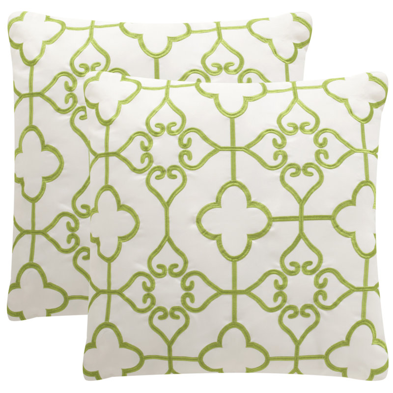  Coussin intérieur / extérieur Euro, Vert doux / crème