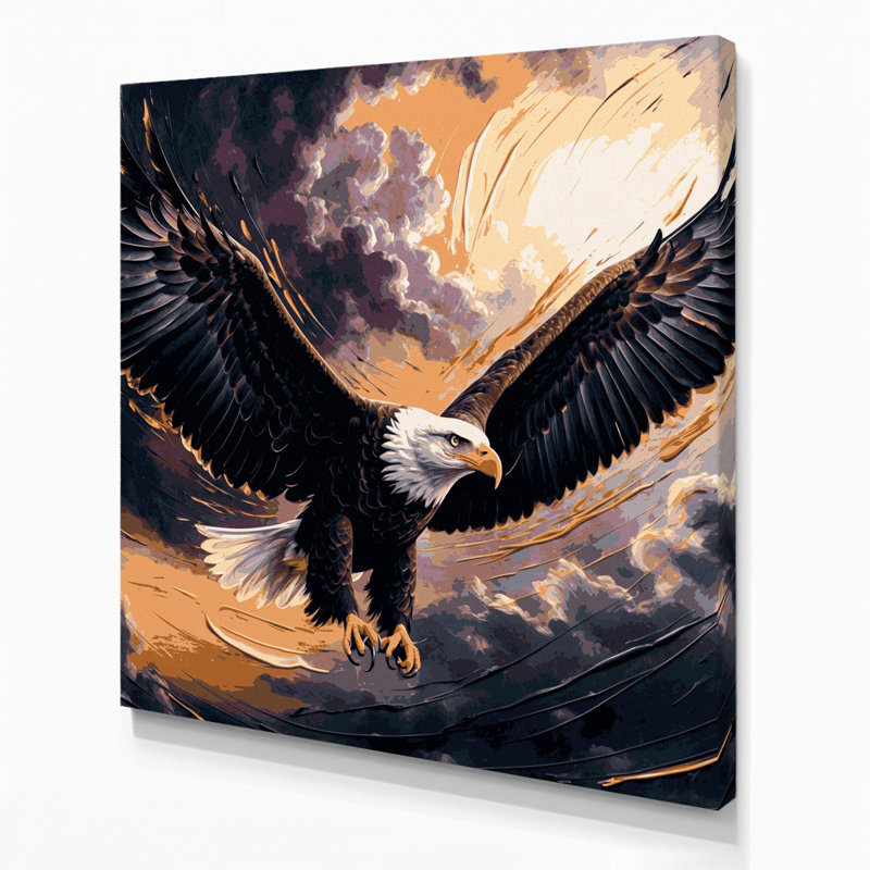 «Birds Bald Bald», art mural sur toile, H 12 po x l 12 po