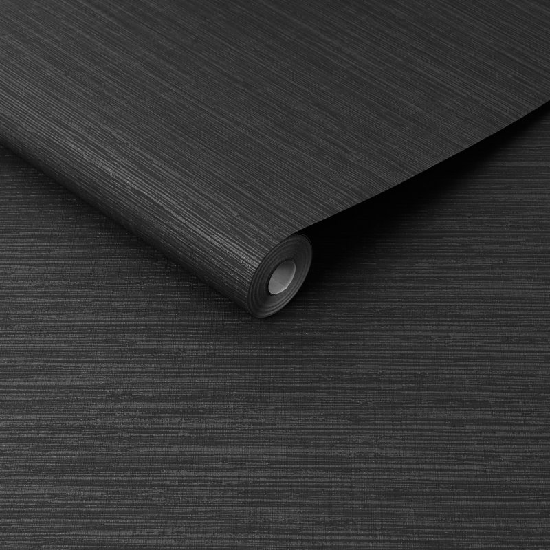 Superfresco Easy Serenity Textured Plain Wallpaper, Black