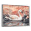 Rose cygne, reflets de l'élégance - cygnes, art mural-357075362-357075363-468488128