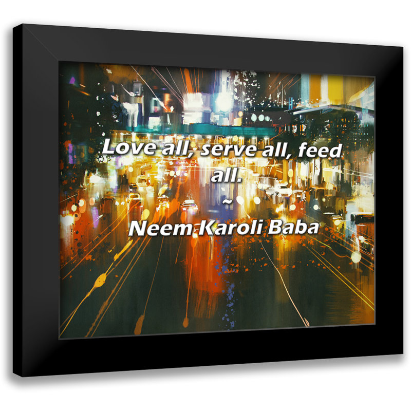 Citation de Neem Karoli Baba: Aime tout, sers tout, nourris tout.