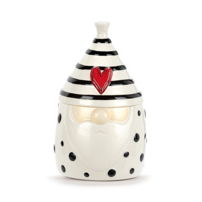 Black Dots Gnome Planter - 4X7.5In