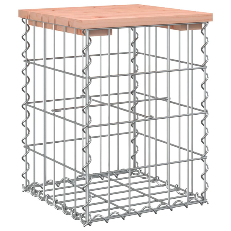 Aleida Steel Outdoor Bench, Wood Douglas, 42 cm H x 33 cm W x 31 cm D