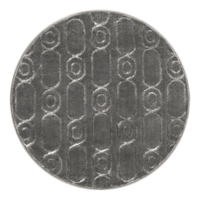 Latitude Run® Column Nikica Rug Gray and Silver