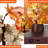 Fall Lighted Maple Tree Artificial Fall Tree LED Fall Decorations,2 Pcs