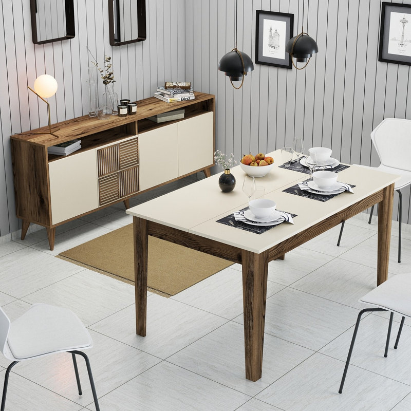 Ensemble de meubles de salon, Brun/crème, Brun