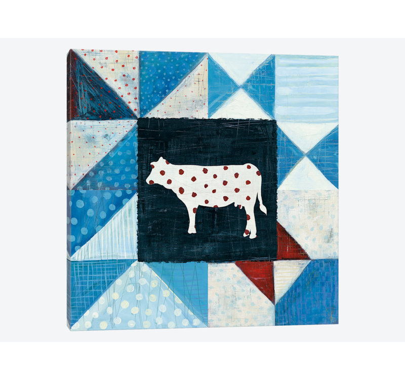 « modern americana farm », reproduction d’art sur toile tendue, H 18 po x l 18 po x P 1,5 po, Toile tendue, Pas de tapis