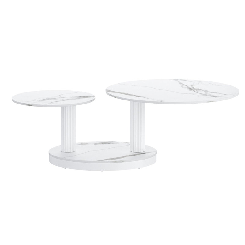 Table basse en blanc Steven, Blanc
