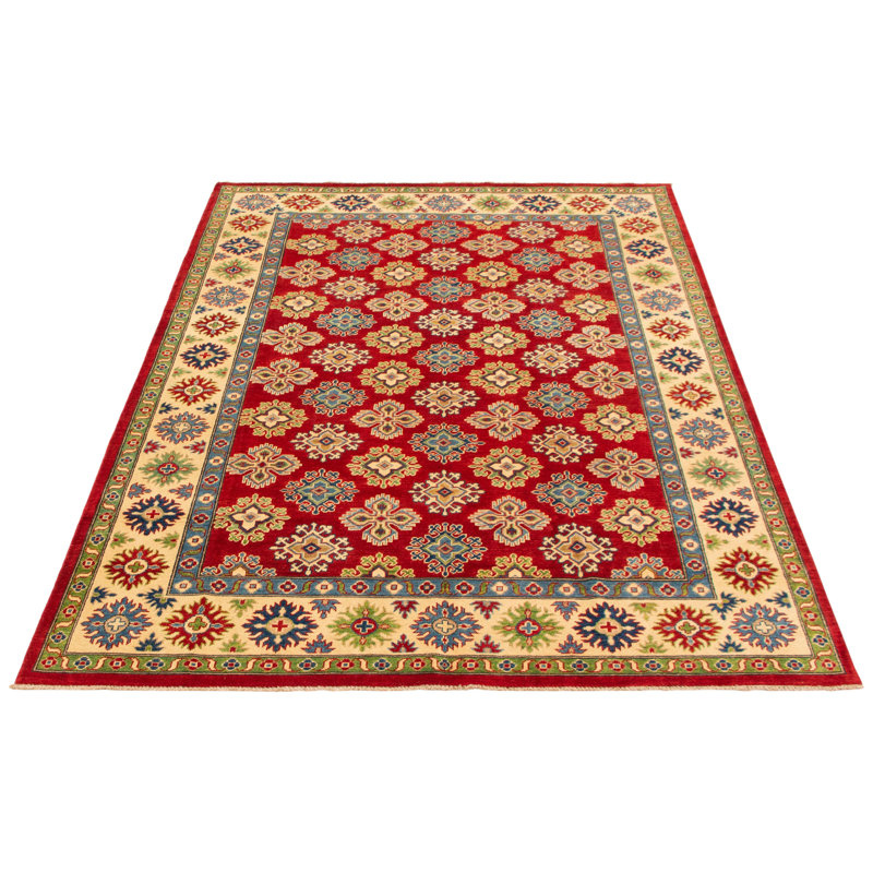 Tapis unique en laine noué à la main 6 pi 7 po x 9 pi 10 po nouvel âge Oliver-John