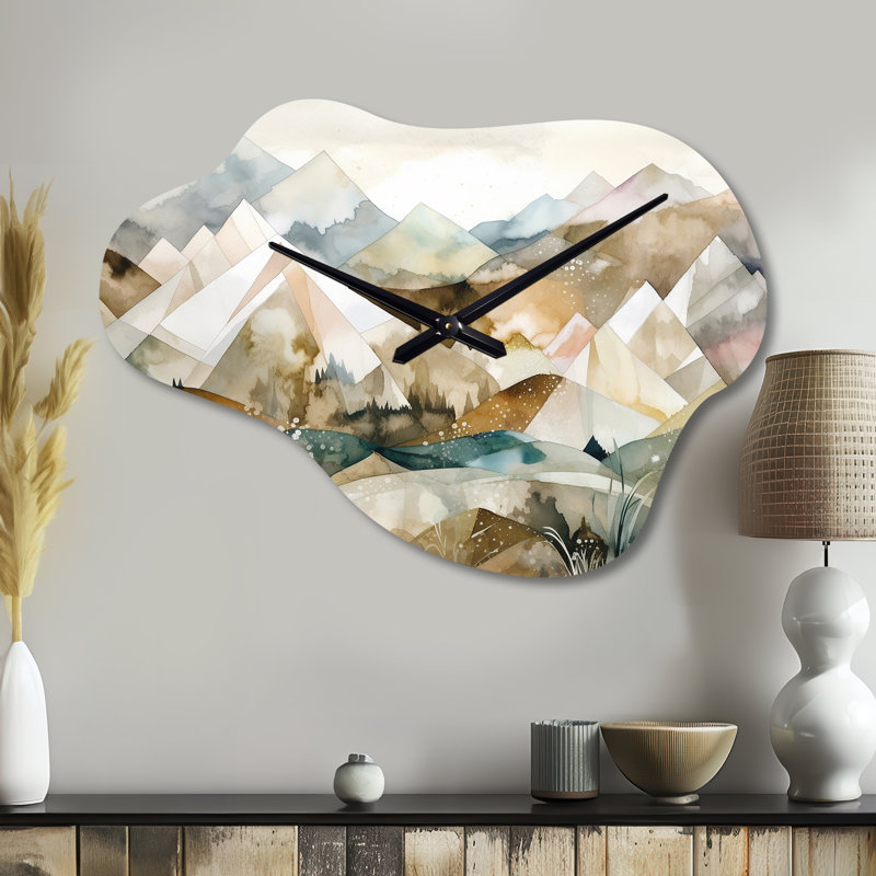 Boehmer Exploration The Evolving Silver Mountains II - Landscape Cloud, horloge murale, Petit