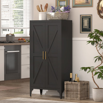 Armoire de rangement en métal réglable à 2 portes avec armoires de rangement en métal et tablettes réglables