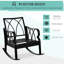 Chaise berçante Backyard, siège de véranda en aluminium Look. Coussin confortable, fabrication stable, siège de détente extérieur avec résistance - berçant, style, kaki