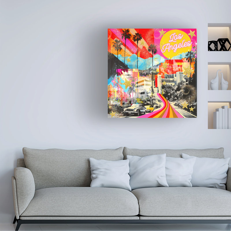 Art sur toile Jess Stempel LA1, H 14 po x l 14 po