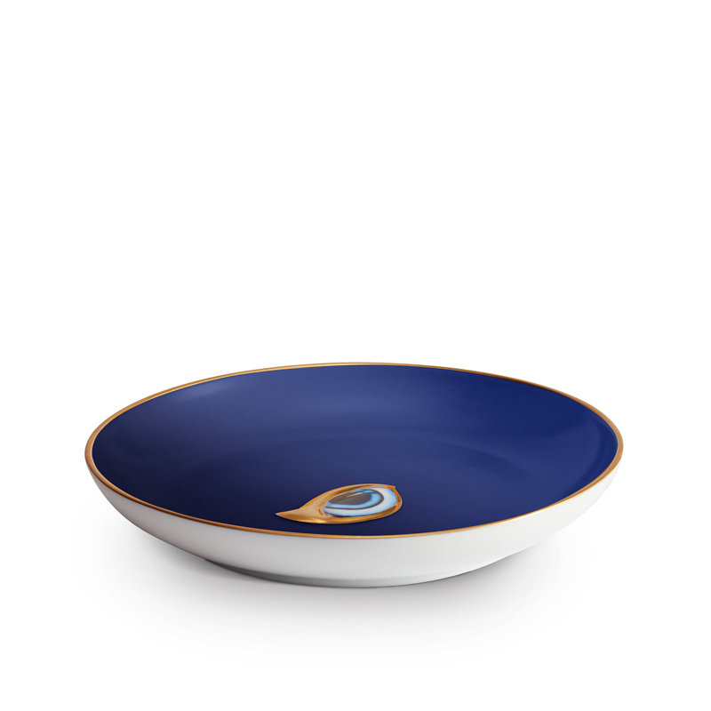 Lito Handmade Porcelain China Decorative Plate, Blue
