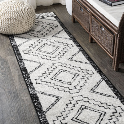 Amir Moroccan Beni Souk Cream/Black Rug