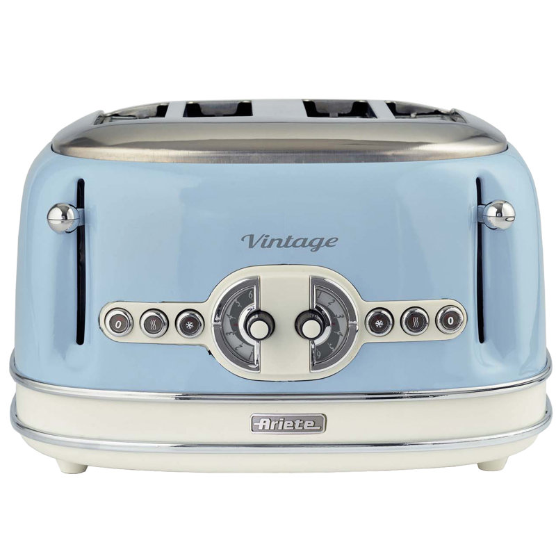 Ariete Vintage 4 Slice Toaster, Blue